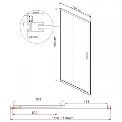 Душевая дверь Vincea Garda VDS-1G115CLGM
