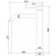 Смеситель для раковины Vincea City VBF-2C2MB