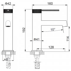 Смеситель для раковины Vincea Rim VBF-2RM1CH