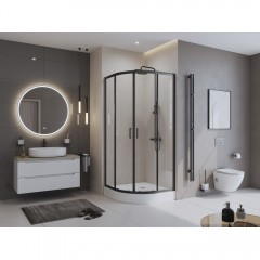 Душевой угол BelBagno Uno UNO-195-R-2-100-C-NERO