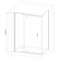 Душевое ограждение Royal Bath RB90HPVD-C-BL