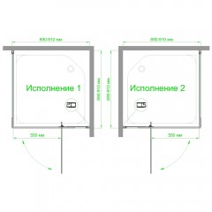 Душевое ограждение Royal Bath RB90HPVD-C-BL