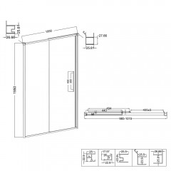 Душевая дверь Niagara Nova NG-84-L10CHB