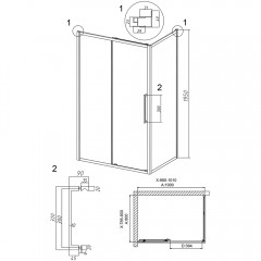 Душевое ограждение Grossman Cosmo 120.K33.02.1080.32.00