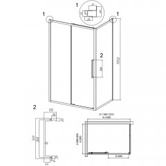 Душевое ограждение Grossman Cosmo 120.K33.02.1290.10.02