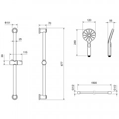 Душевой гарнитур Aquatek Оберон AQ2016MB