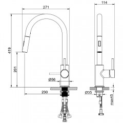 Смеситель для кухни Aquatek Европа AQ1384CR