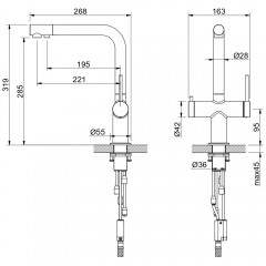 Смеситель для кухни Aquatek Европа AQ1385BGM