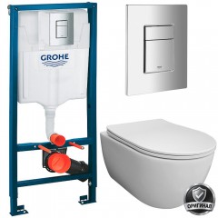 Инсталляция Grohe 38811000 + унитаз Bloomix Diva MD1211R/UF1 безободковый Ceramic+ с сиденьем