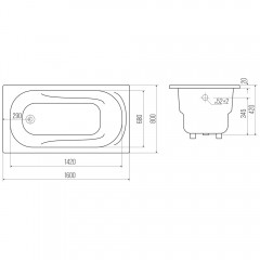 Ванна чугунная Bloomix Waldorf 160x80 BLW168042