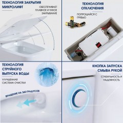 Унитаз подвесной Cerutti Barbaria Aria Pulse CT10591 безободковый с импульсным смывом