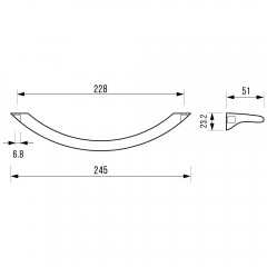 Ручки для чугунной ванны Bloomix LM230BA