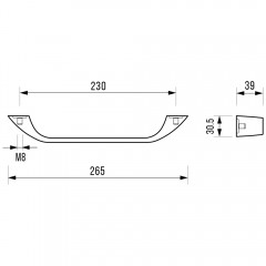 Ручки для чугунной ванны Bloomix MP230BM