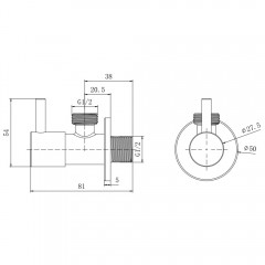 Кран угловой Aquatek AQ2450MB