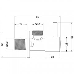 Кран угловой Aquatek AQ2451BGM