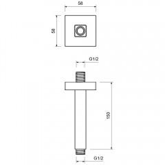 Держатель верхнего душа Aquatek AQ2172MB