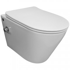 Инсталляция Grohe 38811KF0 + унитаз Bloomix Enjoy AD1304SB Ceramic+ безободковый с биде и смесителем