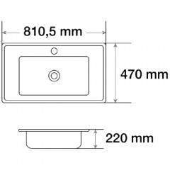 Тумба с раковиной Bloomix Брюгге 80 BRY80TR