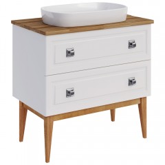 Тумба с раковиной ASB-Woodline Каталина 80 white