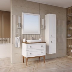 Тумба с раковиной ASB-Woodline Каталина 80 white
