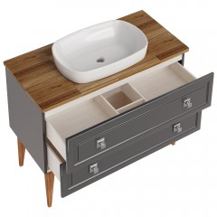 Тумба с раковиной ASB-Woodline Каталина 100 grey