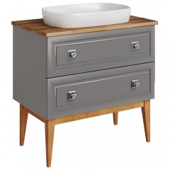 Тумба под раковину ASB-Woodline Каталина 80 grey