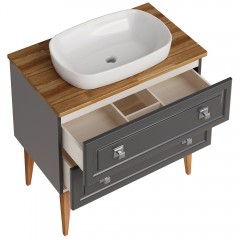Тумба под раковину ASB-Woodline Каталина 80 grey