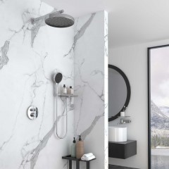 Душевая система встраиваемая Vincea Inspire VSFW-3I22MT2RCH термостат