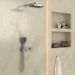 Душевая система встраиваемая Vincea Inspire VSFW-422T1CH термостат