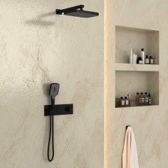Душевая система встраиваемая Vincea Inspire VSFW-422T1MB термостат