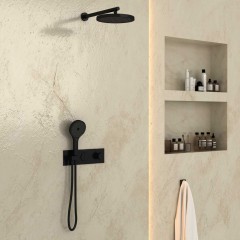 Душевая система встраиваемая Vincea Inspire VSFW-422T2MB термостат