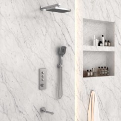Душевая система встраиваемая Vincea Inspire VSFW-433T1CH термостат