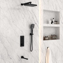 Душевая система встраиваемая Vincea Inspire VSFW-433T1MB термостат