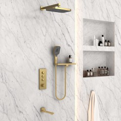 Душевая система встраиваемая Vincea Inspire VSFW-433T1RBG термостат