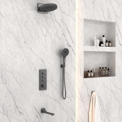 Душевая система встраиваемая Vincea Inspire VSFW-433TI1GM термостат