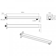 Душевая система встраиваемая Vincea Inspire VSFW-4311RGM