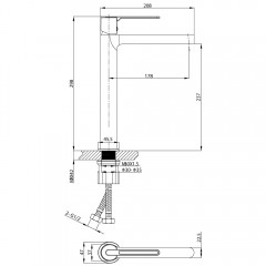 Смеситель для раковины Vincea Rondo VBF-1R2CH