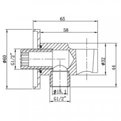 Шланговое подключение с держателем Vincea VSC-31MB