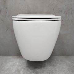 Инсталляция Grohe 38971000+ кнопка смыва Even 38966SH0 белый глянец + унитаз Bloomix Trend 3.0 AD1203T/UF1 безободковый торнадо с сиденьем