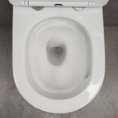 Инсталляция Grohe 38971000+ кнопка смыва Even 38966SH0 белый глянец + унитаз Bloomix Trend 3.0 AD1203T/UF1 безободковый торнадо с сиденьем