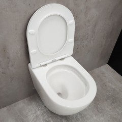 Инсталляция Grohe 38971000+ кнопка смыва Even 38966SH0 белый глянец + унитаз Bloomix Trend 3.0 AD1203T/UF1 безободковый торнадо с сиденьем