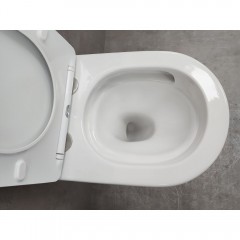 Инсталляция Grohe 38971000+ кнопка смыва Even 38966SH0 белый глянец + унитаз Bloomix Trend 3.0 AD1203T/UF1 безободковый торнадо с сиденьем