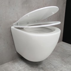 Инсталляция Grohe 38971000+ кнопка смыва Even 38966SH0 белый глянец + унитаз Bloomix Trend 3.0 AD1203T/UF1 безободковый торнадо с сиденьем