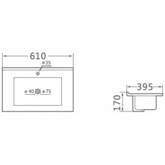 Раковина мебельная Vincea VBS-13960S1