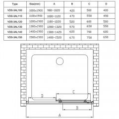 Душевая дверь Vincea Alpha VDS-3AL110CLG