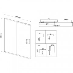 Душевая дверь Vincea City VDS-5CT150CLB