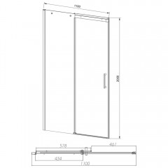 Душевая дверь Vincea Dice VDS-4D110CL