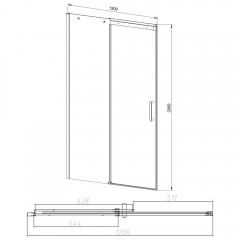 Душевая дверь Vincea Dice VDS-4D120CLGM