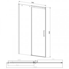 Душевая дверь Vincea Dice VDS-4D160CLGM