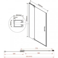 Душевая дверь Vincea Extra VDP-1E9010CG
